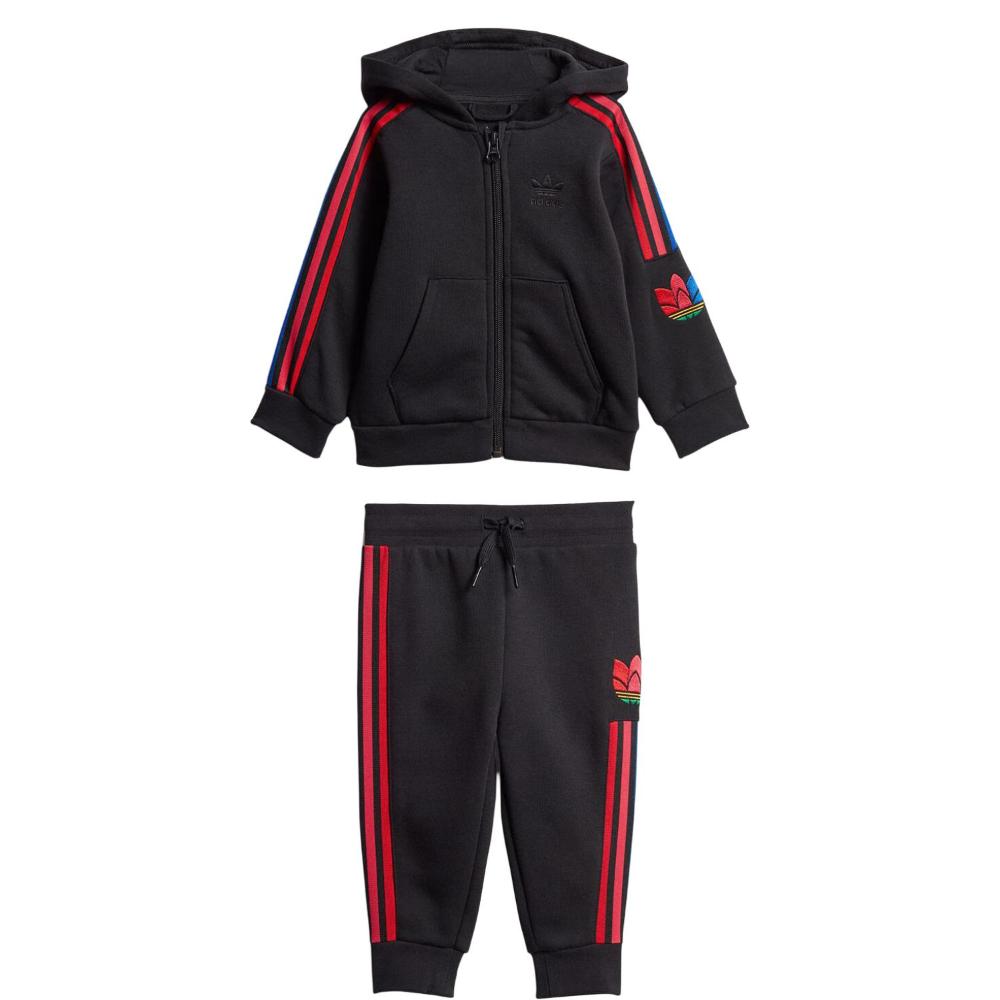 

Adidas Originals Casual Sportswear Trefoil Collection Hooded Outdoor Windproof Thermal Fleece Lined Red Black GD2642 80