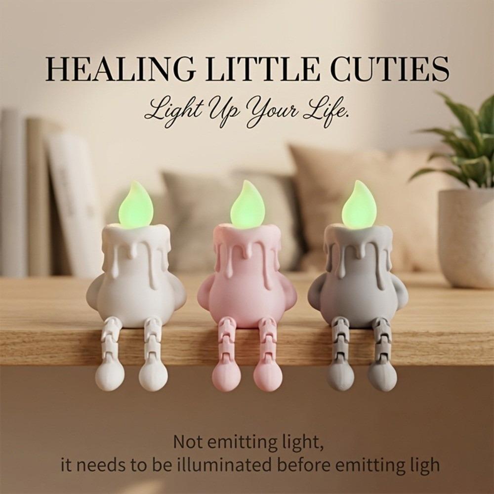Novelty 3D Printed Candle Figurine Movable Jointed Articulated Joints Figurine Halloween