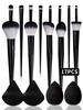 Black 17PCS Makeup Tool Set, 13PCS Makeup Brush Set, 4PCS Makeup Sponge, Beauty Egg, Dry and Wet Dual-purpose Sponge Powder Puff