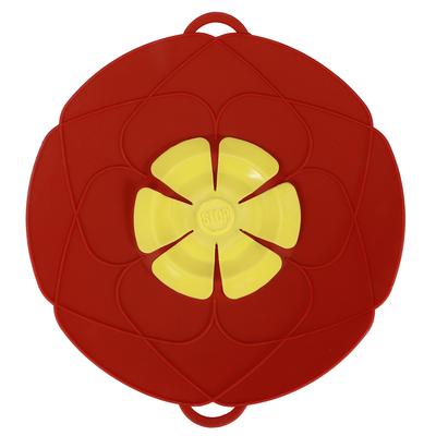 28CM Anti Overflow Dustproof Spill Stopper Silicone Pot Lid Cover Kitchen Cooking ToolsRed