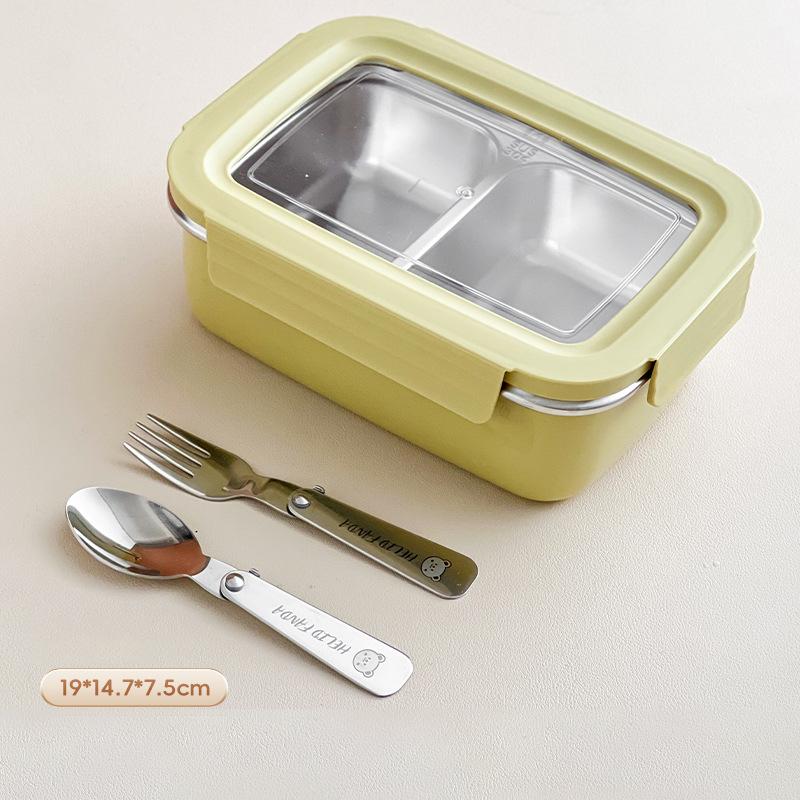 Divided Bento Lunch Box Detachable Lid Student Portable Large Capacity Sealed Lunch