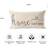 MFGNEH Home Sweet Home Quotes Farmhouse Pillow Covers 12x20 Inch,Farmhouse Decorative Lumbar Throw Pillow Case Cushion Cover,Housewarming Gift