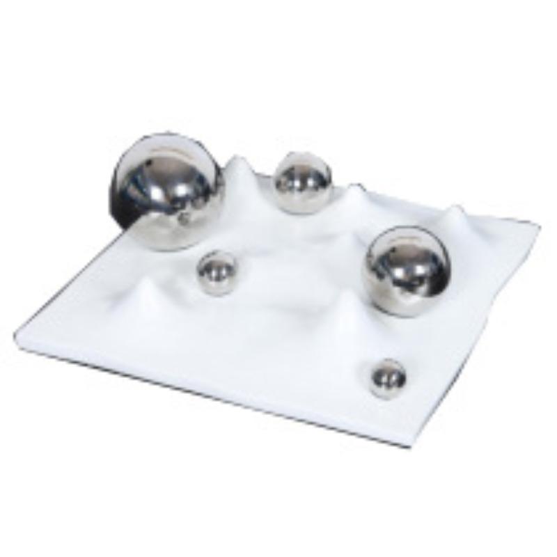 Modern Simple and Light Luxury Black Silver Metal Ball Decorative Tray Model Living Room Geometric Storage Ornaments