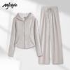 MJ STYLE Women's Faux Cashmere Hooded Cardigan & Pants Set