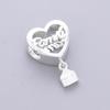 Eco-Friendly Copper Heart Family Love Pendant Bead Bracelet DIY Accessory