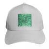 Bright Green Machine Abstract Painting Baseball Cap Cotton Twill Breathable Contrast Two Tone Brim Snapback Flat Bill