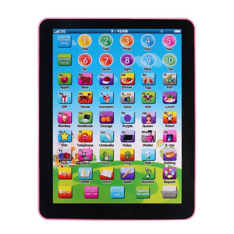 Baby Tablet Educational Toys Girls Toy For 1-6 Year Old Toddler Learning English C4J1