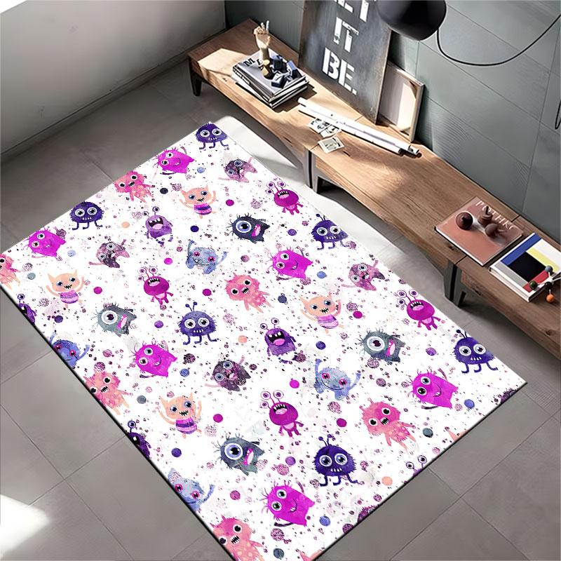 Colorful Cartoon Monster Pattern suitable as a non-slip mat for the living room or bedroom sofa