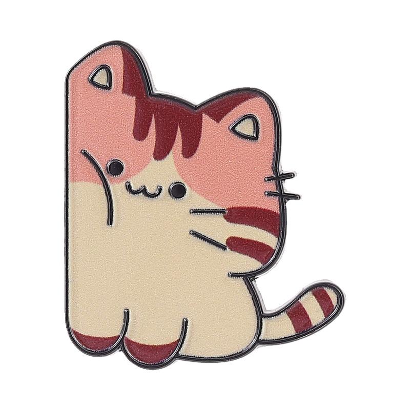 Tabby Cats Meme Enamel Pins Froggy Hat Brooches Badges Cute Anime Cartoon Kitten Animal Jewelry Gift for Kids Friends