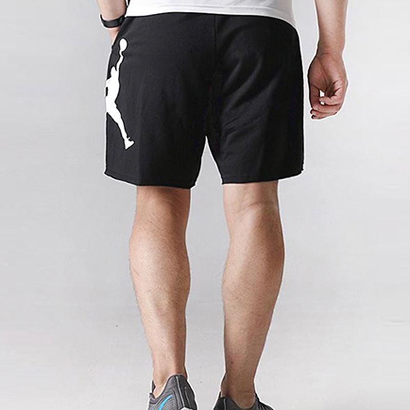 Pantaloncini Sportivi in Maglia Neri da Uomo con Stampa Logo Grande Jumpman Air Jordan AQ3116-010