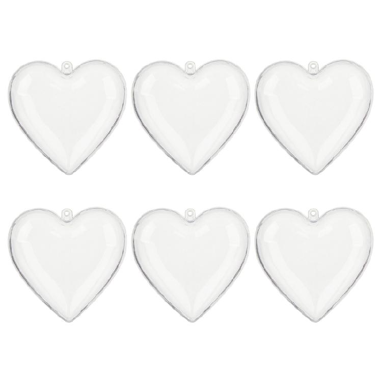 6 шт. Прозрачные пластиковые подвесные шары, заполняемые елочные украшения, товары для украшения вечеринок