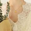 Light Luxury Brushed Irregular Adzuki Bean Letter Necklace Female Niche High-end Clavicle Chain