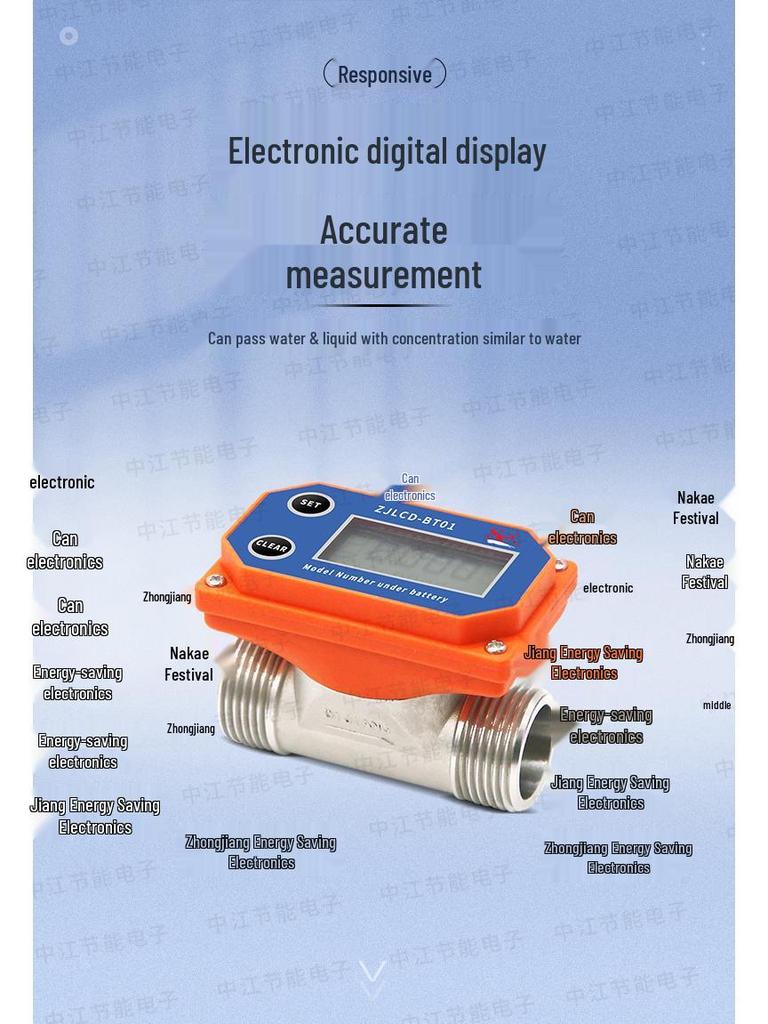 High-Precision Stainless Steel Digital Flowmeter for Sewage and Water Pipelines