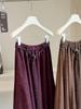 Autumn 2025 Retro Suede A-line Mid-length Skirt: High Waist, Irregular Hem, Versatile & Slimming for Women