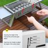 304 Stainless Steel Folding Barbecue Grill Stove Home Portable Firewood Stove for Backpacking Camping Hiking Outdoor BBQ Cooking