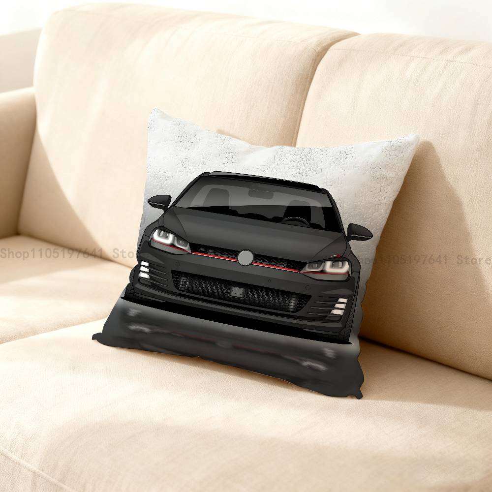 

G-Golf G-GTI Чохол для автомобільної подушки Плюшеві чохли для подушок Домашній декор Наволочка для дивана Ліжка Крісла Вітальні 12x12Inch