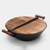 Wooden Anti-overflow Handmade Anti-scalding Pan Lid Iron Pot Cover Cookware Part Fir Wood Pot Lid