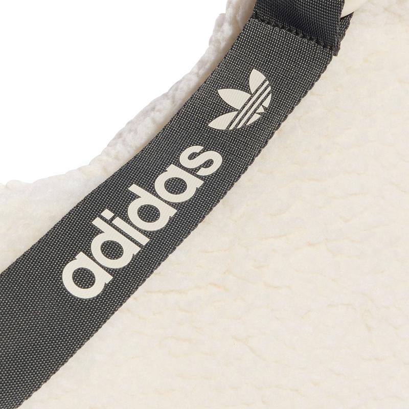 Adidas Originals Three Stripes Sports Casual Zipper Tote Bag Unisex Tote Bag White II3399