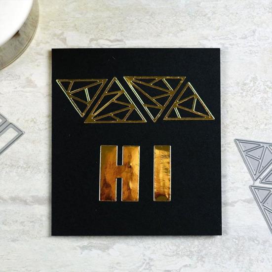 Hollow Triangle Background Cutting Dies for DIY Scrapbook Photo Album Card Decor