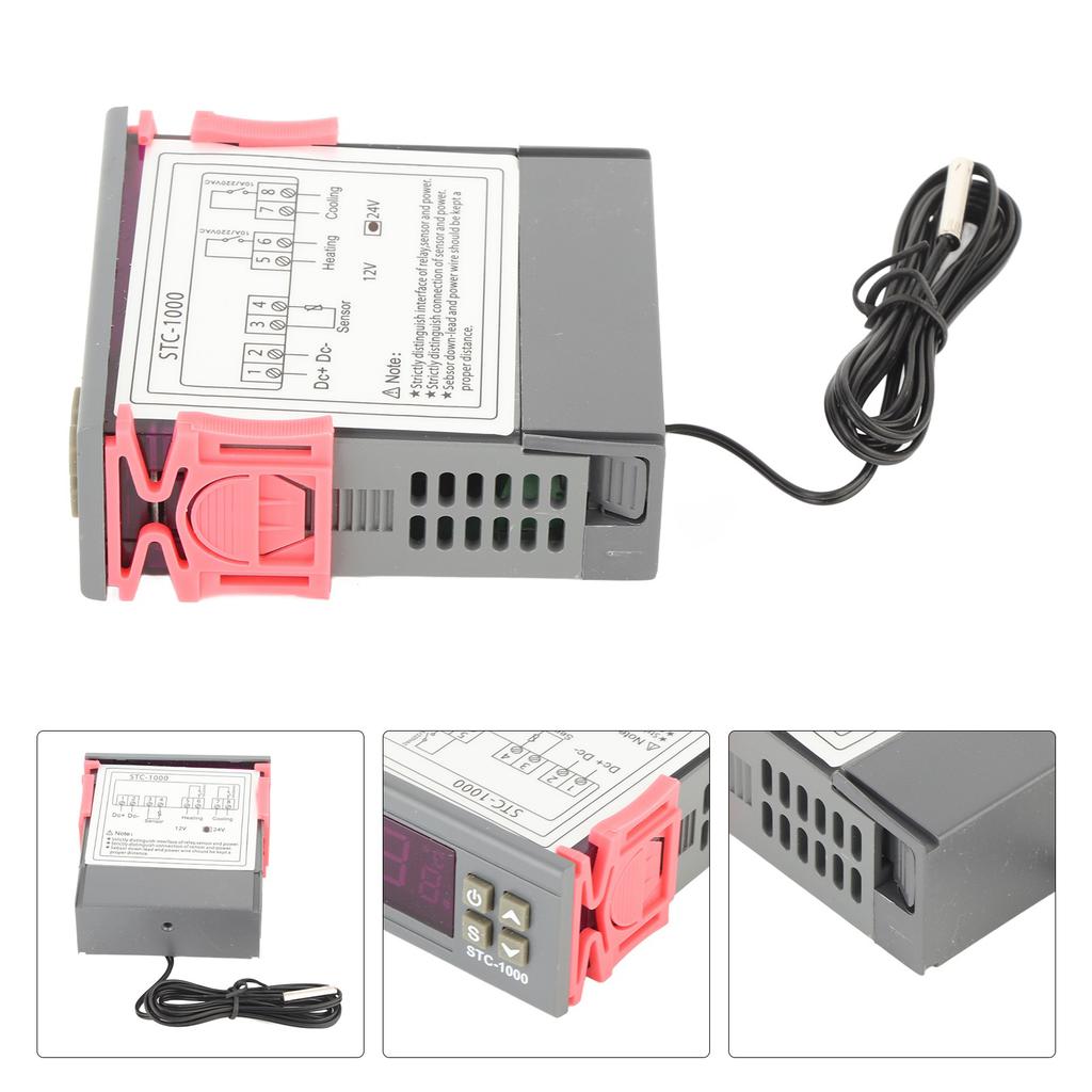 Digital Temperature Controller Digital Temperature Controller Cooling and Heating Thermostat with  Sensor ‑1000