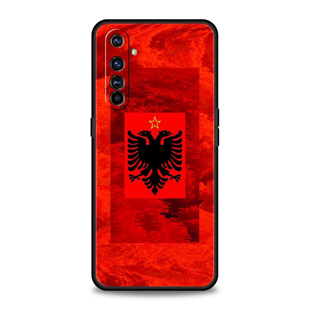 Telefonkasten für Realme 12 11 10 9 8 5G 7 6 GT5 GT3 GT2 Pro Plus C21 C11 C25 C35 für Realme GT Neo 2 3 3T 5 Abdeckung Albanien Flagge