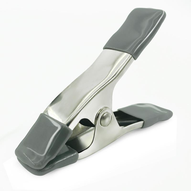 

4-дюймовые прочные металлические пружинные зажимы для палаток, фонов, деревообработки, фотографии, муслина, А-образные зажимы с прочным захватом для универсального использования 4inch metal clip серый