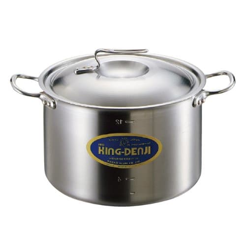 New King Denji Half-Cylindrical Pot (with Measuring Scale) 24cm