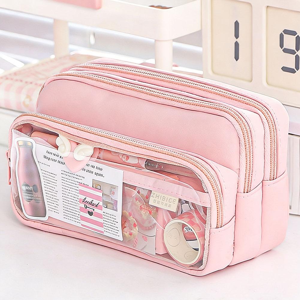 Kawaii Piórnik Duża Pojemność Wodoodporny Koreańskie Artykuły Szkolne Wielowarstwowy Etui na Długopisy Przenośne Przybory do Szkoły