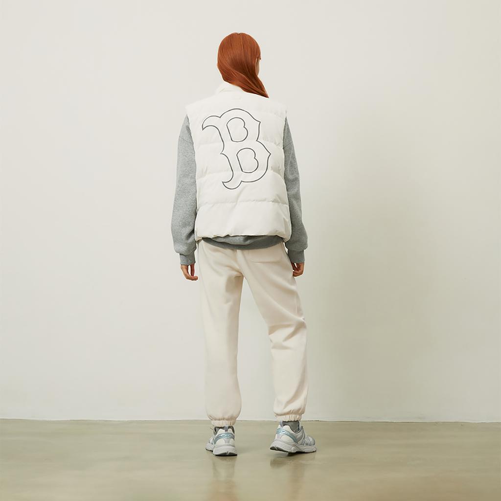 New MLB Basic Collection Basic Boston Red Sox 24FW Knitted Sports Pants Unisex Dark Cream 3APTB0646-43CRD