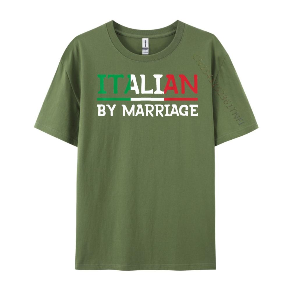 Italian By Marriage TShirt Italia Marriage Humor Printed TShirt Autumn Mens Shirts Geek