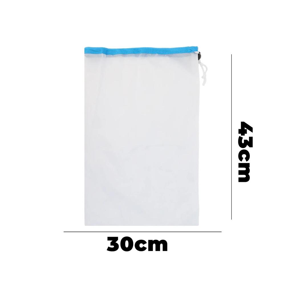 Kitchen Reusable Mesh Produce Bags with Drawstring Closure Set Storage Bag