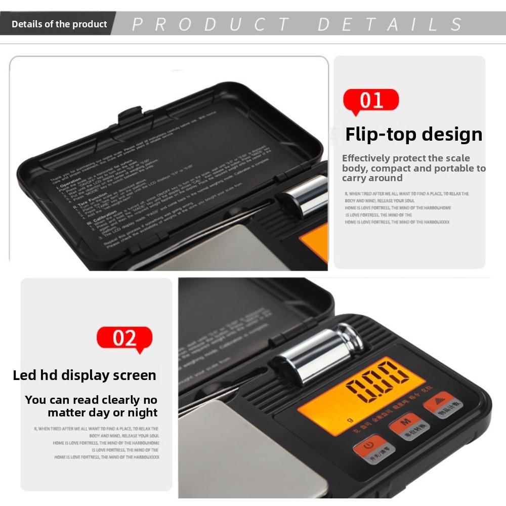 Precision Portable Electronic Scale Wholesale Mini High Precision Balance 0.001g Precision Jewelry Scale Millimeter Small Gram Scale