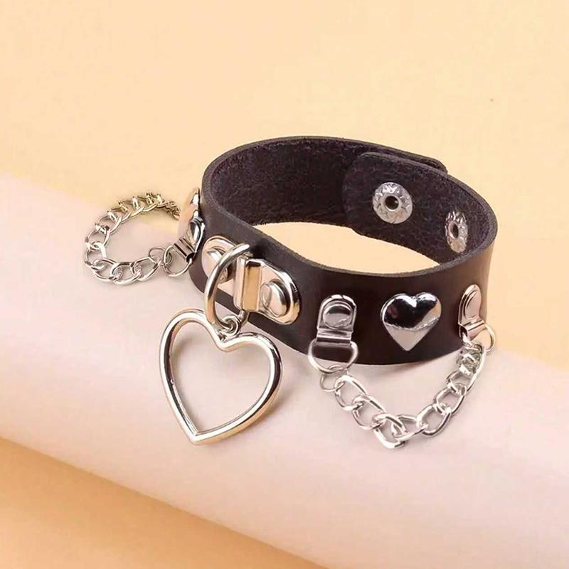 

Punk Fashion Trend Original Style Pu Leather Decoration Cute Creative Bracelet Valentine S Day Christmas Gift