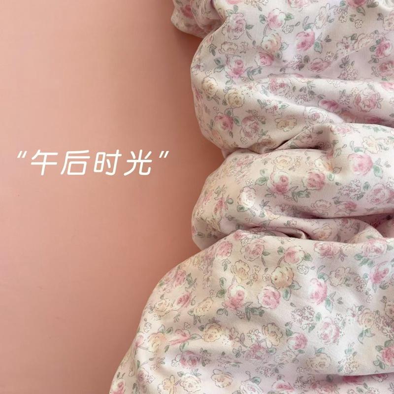 

Комплект из 4 предметов из пасторальной вязаной хлопковой пряжи двойного слоя класса А для матери и ребенка, комплект из 3 предметов для студенческого общежития, простыня, пододеяльник, постельные принадлежности One customized pillowcase skin-friendly and