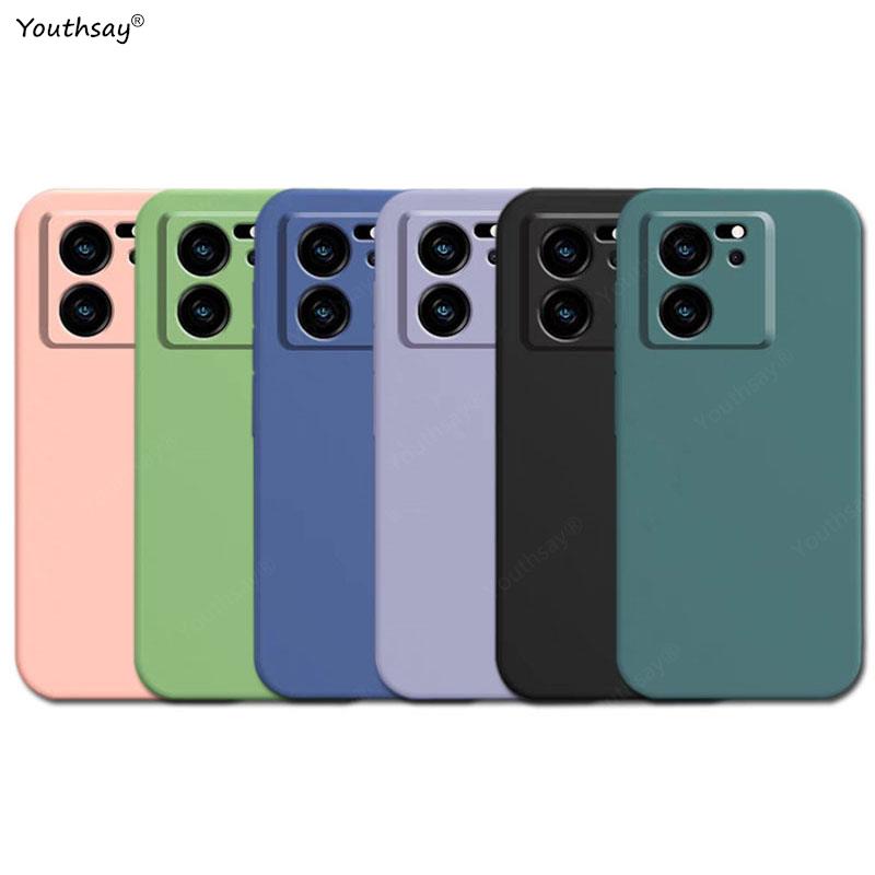 Luxury Case For Xiaomi 13T Case Cover Xiaomi 13T Pro Funda Coque Liquid Silicone Soft TPU Phone Bumper For Xiaomi 13T Pro