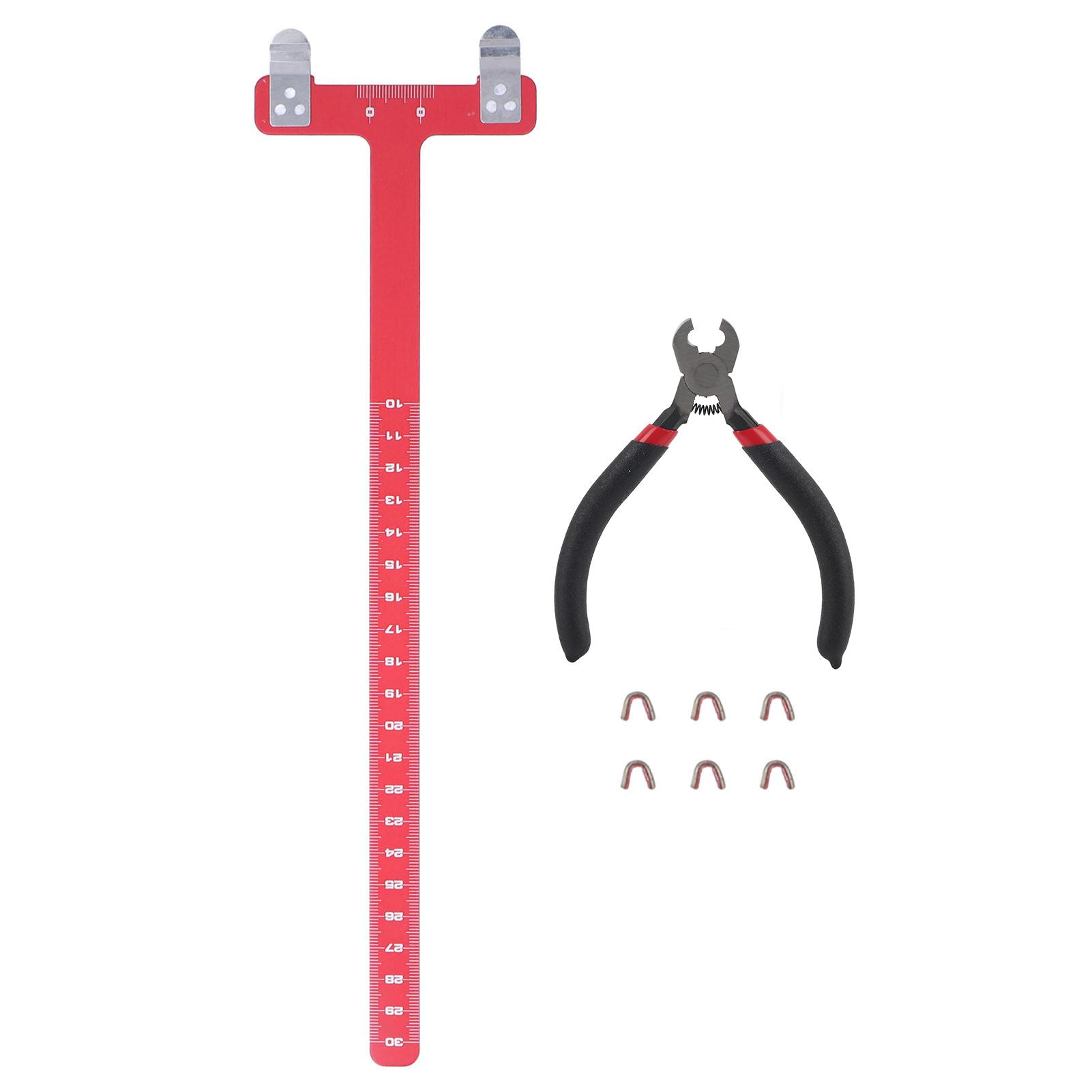 

Archery Bow String Nocking Points Brass Buckle Clip Pliers T Shape Measurement Ruler Set