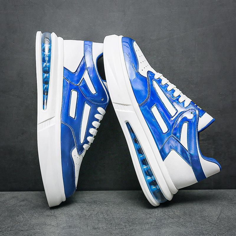Men's board shoes spring and summer new little white shoes platform air cushion sports and leisure shoes inner height increase men's shoes trend versa