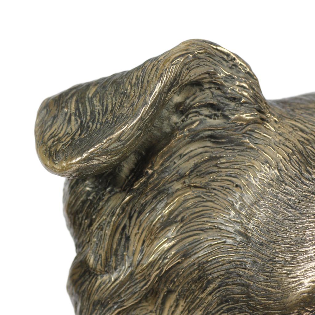 Border Collie - Dog Statue, Bust On Stone Base, Sculpture, Trophy for Dog Show by Art-Dog Brand