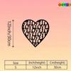 Geometric Heart Metal Wall Art Modern Iron Decor Living Room Home Gift Valentine Anniversary Housewarming