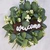Plastic Sleeve Simulation Flower Wreath Door Decoration  Flower Wreath Leaf Flower Wreath Party