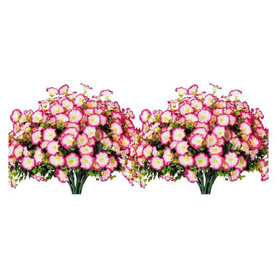 

12 шт. искусственный цветок ипомеи устойчивый к ультрафиолетовому излучению реалистичный поддельный цветок свадебная вечеринка в помещении на открытом воздухе сад искусственный цветок украшение розовый