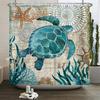 Octopus Seas Shower Curtains Bath Curtain 180*180cm Waterproof Bathroom Home Decor Washable Fabric Bathroom Screen With 12 Hooks