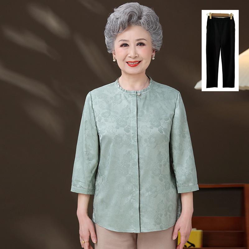 Spring Fashion National Style Shirt for Middle-Aged & Senior Women