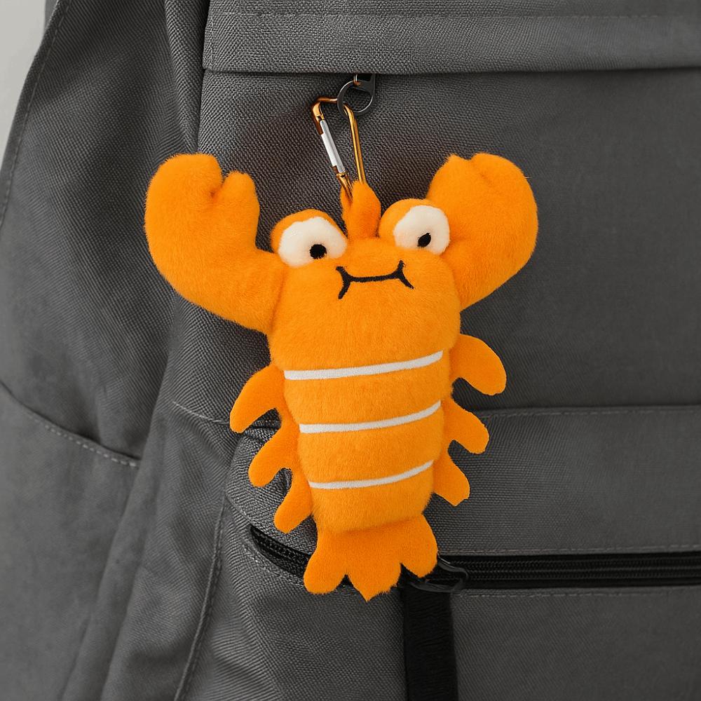 PP Cotton Ocean Animal Coin Purse Lobster Animal Bag Pendant Soft Plush Doll Keychain Card Bag
