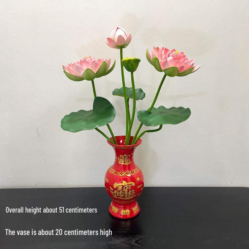 Petites Fleurs Artificielles Décoration Lotus Lys pour Maison & Offrandes à Bouddha