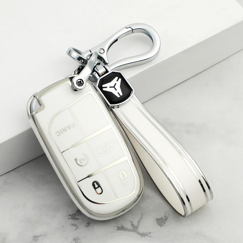 5 Buttons Tpu Smart Auto Key Fob Case Cover For Jeep Cherokee Wrangler Compass Renegade Grand Patriot Grand Keychain