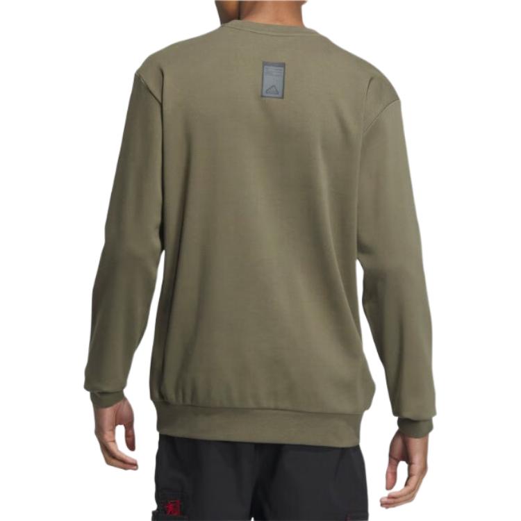 adidas Felpa casual a maniche lunghe girocollo da uomo a tinta unita Verde IP4961