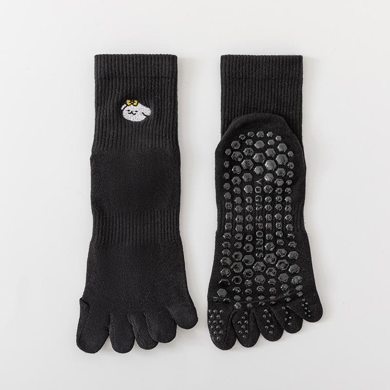 Five-finger Yoga Socks Breathable Cotton Five Toes Pilates Socks Silicone Non-slip Professional Indoor Workout Gym Sports Socks