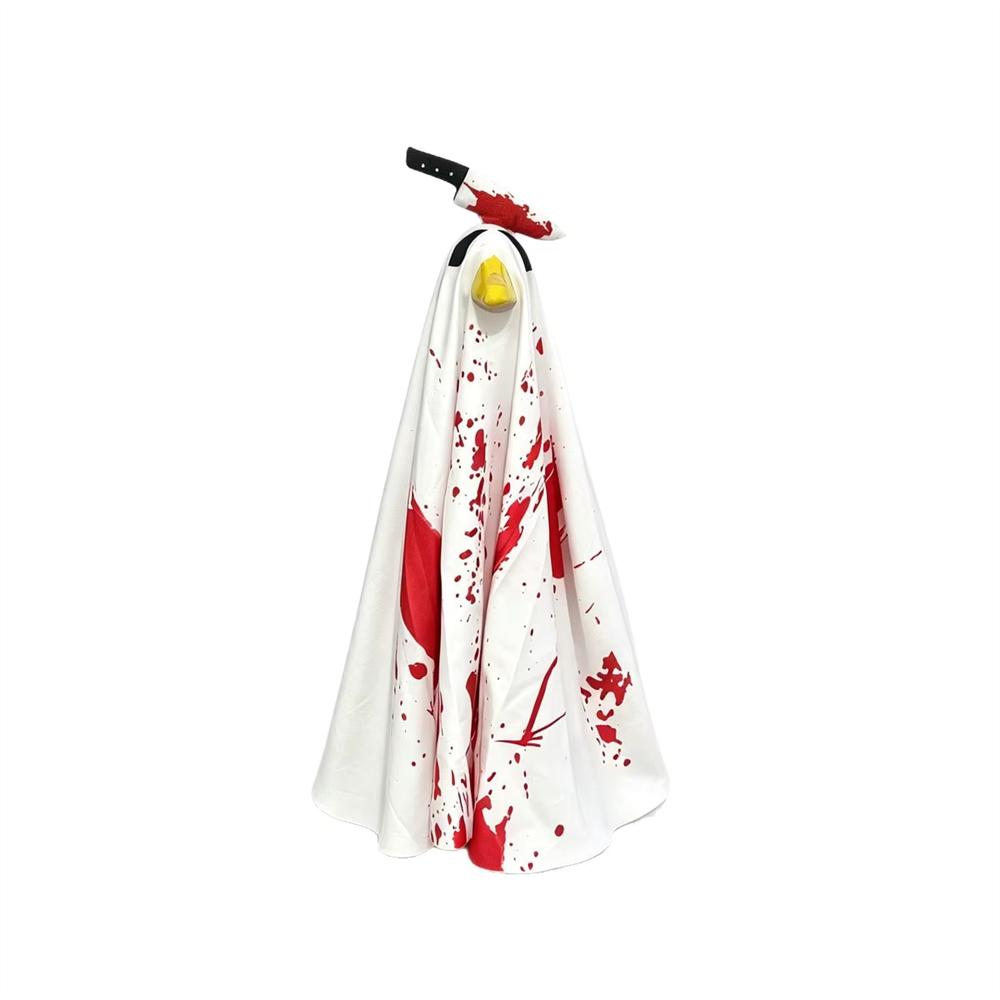 AL692573830992 Best Seller Halloween White Goose Costume Outdoor Ghost Porch Clothes 23 Inch Lawn Plastic Hat Cloak Polyester