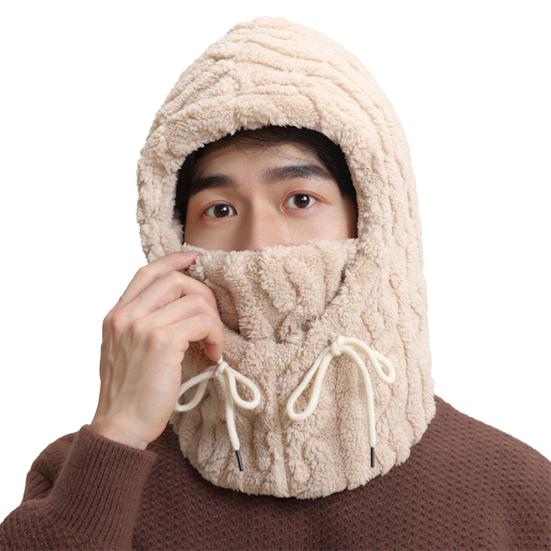 Fleece Balaclava for Women Winter One Piece Hat Scarf Set Windproof Ski Face Cushion Thermal Neck Warmer for Cold Weather